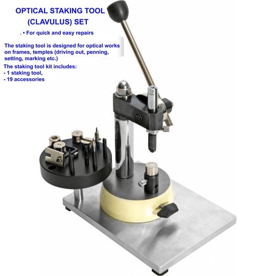 OPTICAL STAKING TOOL SET, CALVULUS SET, SPECTACLE FRAME REPAIR