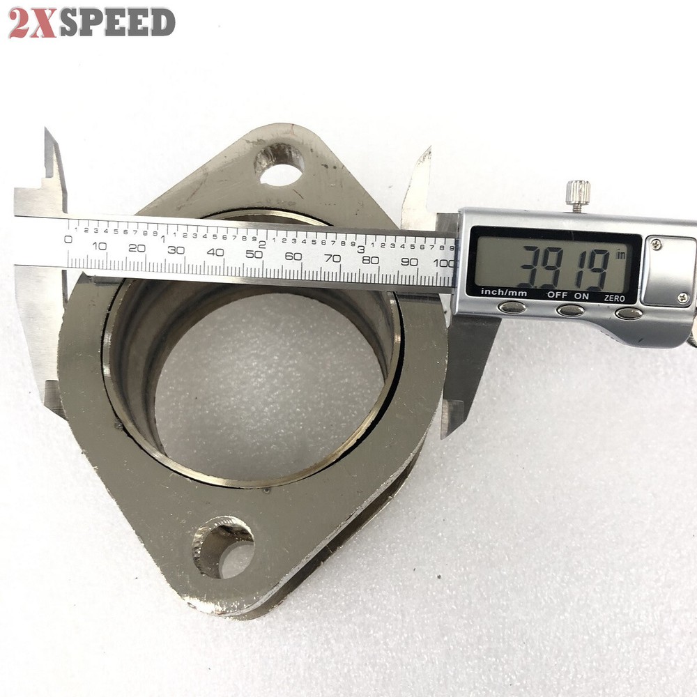 2-Bolt Exhaust Flange Conversion Adapter 3" to 3" Straight with 2 gaskets