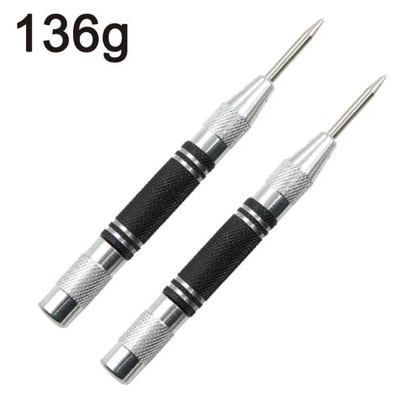2 Super Strong Automatic Centre Punch Adjustable Spring Loaded Metal Drill TooL