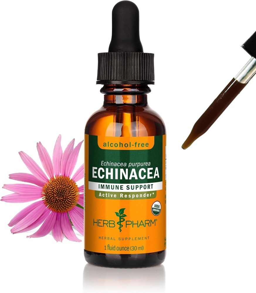 Herb Pharm Organic Echinacea Root Extract Alcohol-Free Immune System Support 1oz