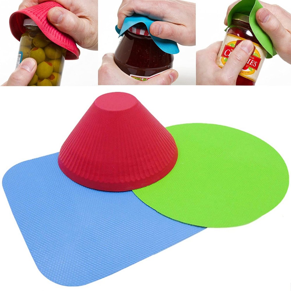Pinza para tarros multiusos, reutilizable, de goma, para abrir tarros multiusos