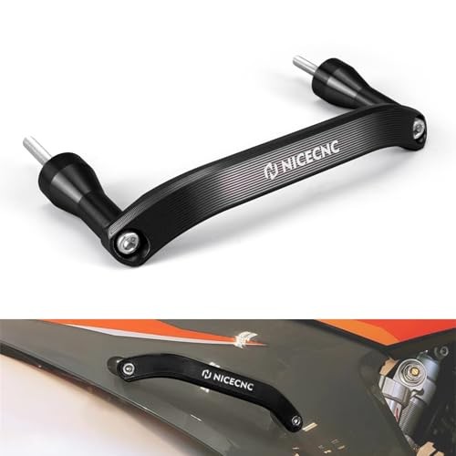 Grab Handle Billet Aluminum Motorcycle Rear Handle Compatible with Black