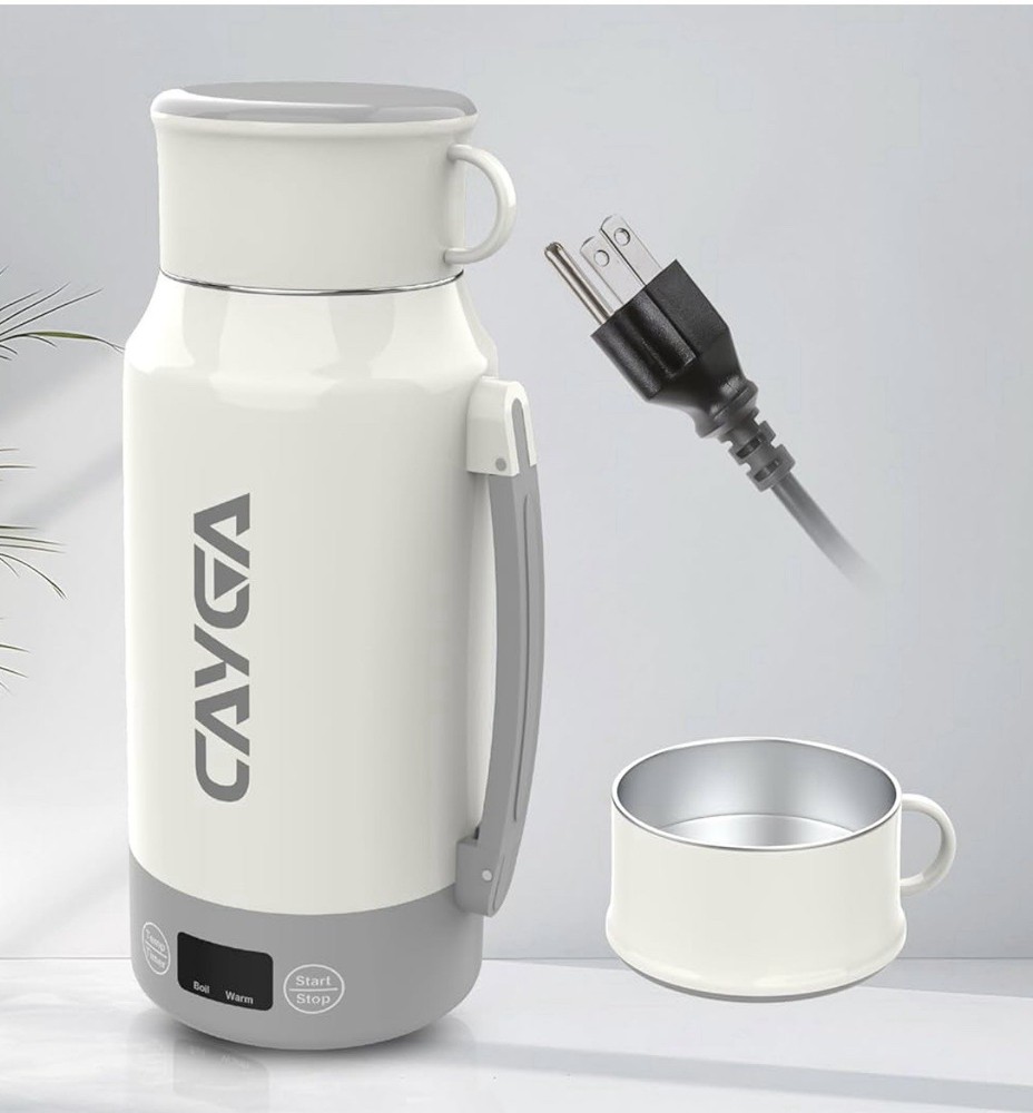 34 Oz/1000ml Travel Portable Coffee Kettle w/ Temp Control & LCD Display