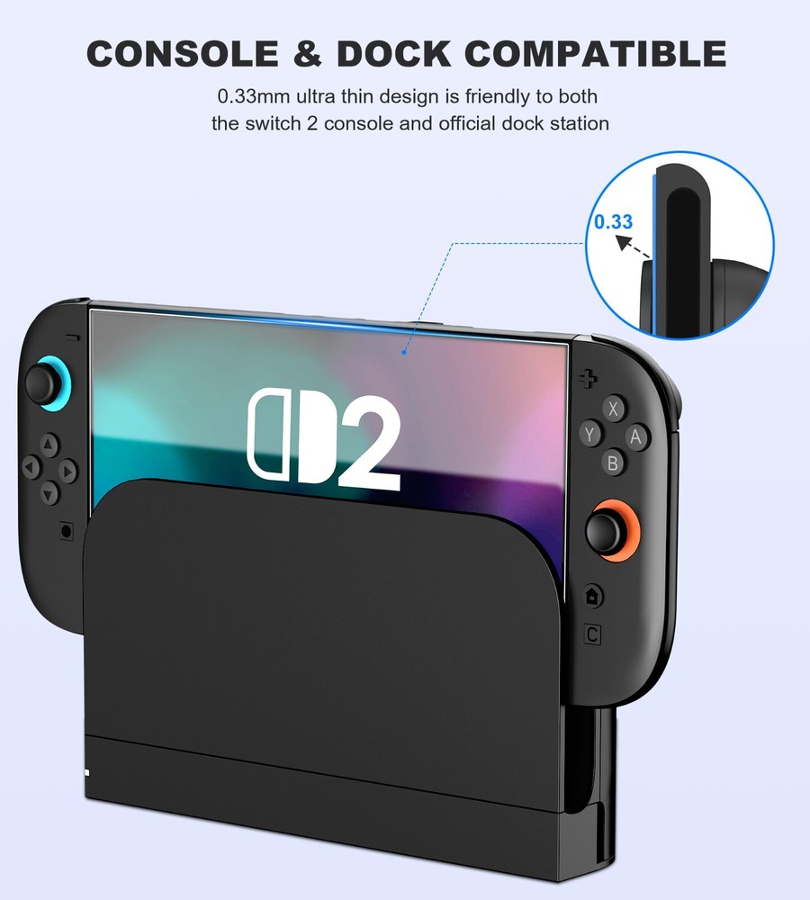 For Nintendo Switch 2 (2025) Console HD Clear Screen Protector Tempered Glass
