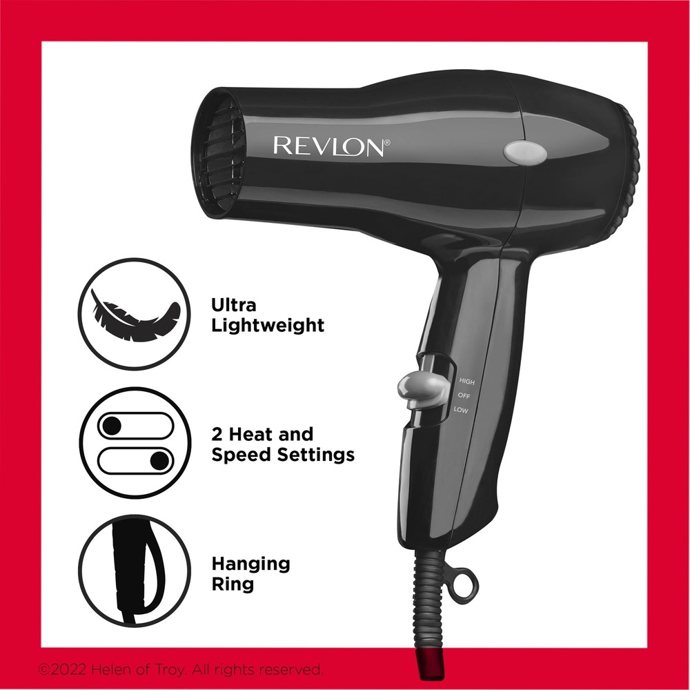 1875W Compact Hair Dryer, Black