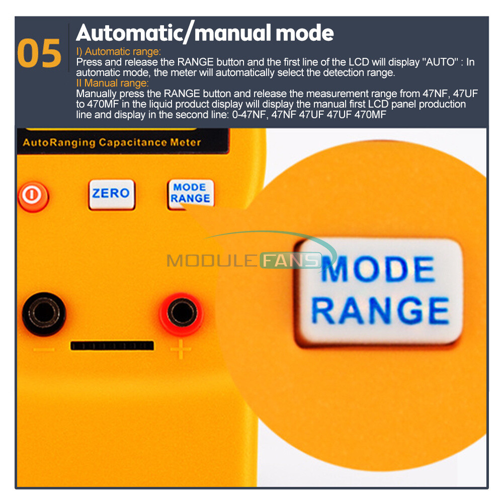 M6013 ESR Capacitance Ohm Meter Handheld Resistance Capacitor Circuit Tester
