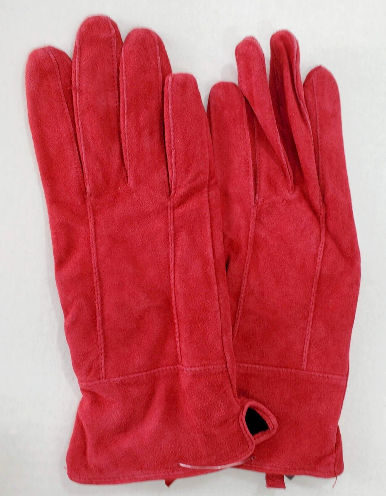 NWT Kenneth Cole Red Suede Gloves - Size M