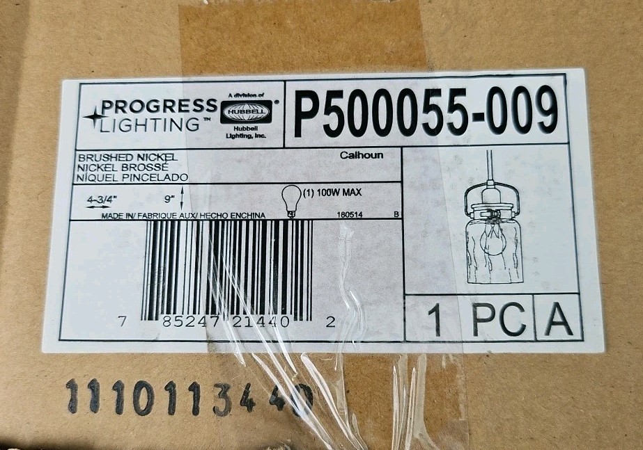 Progress Lighting P500055 Brushed Nickel Calhoun Single Light 5"