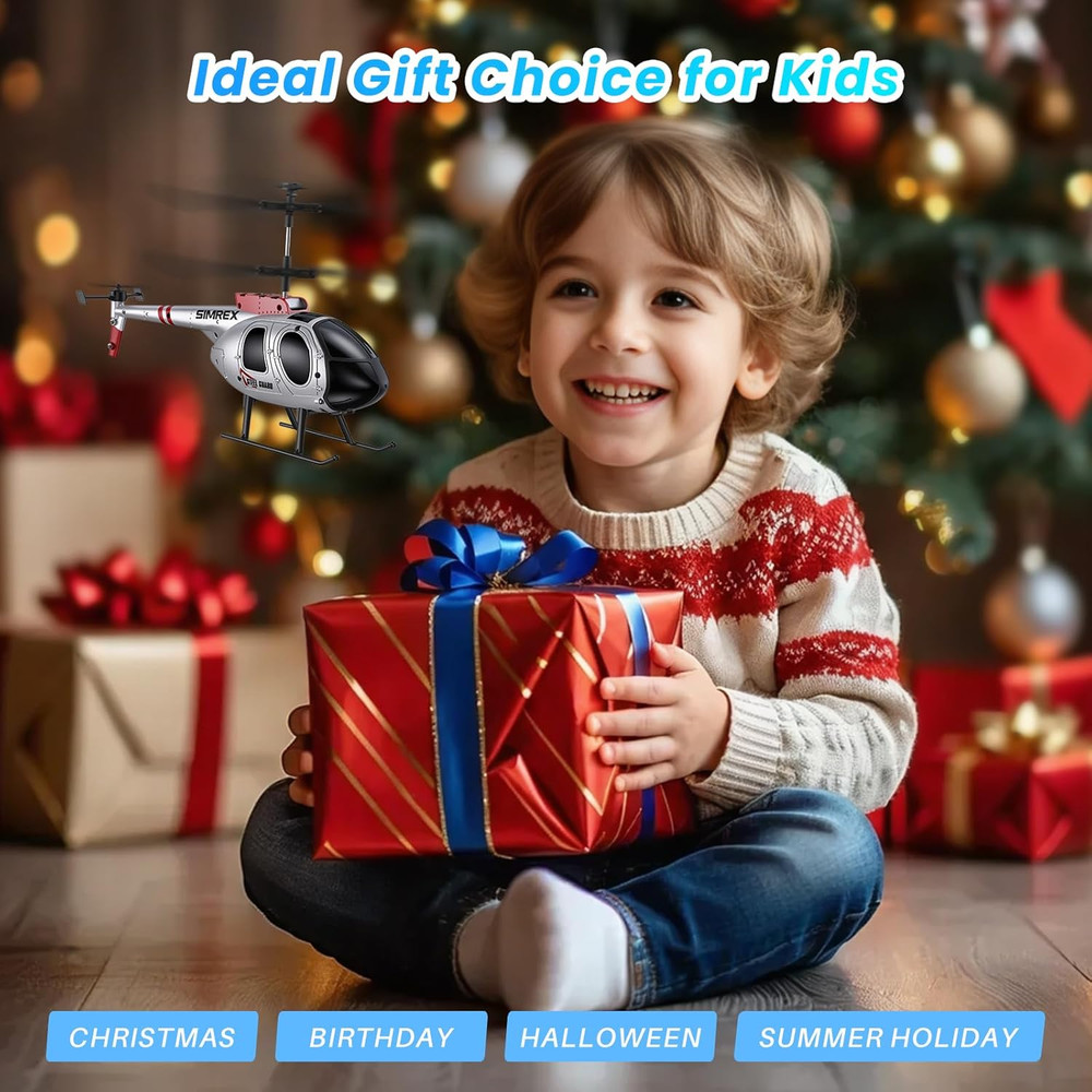 【Easy to Control】: SIMREX Remote Control Helicopter features One Key Take-Off/La