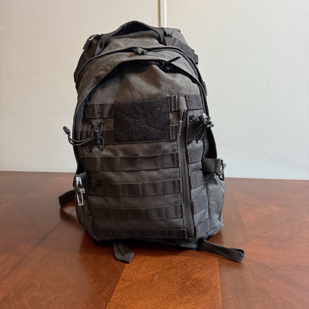 Samurai Tactical Black Backpack MOLLE System Military Style Utility Pack