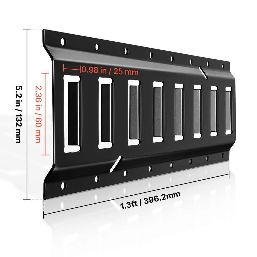 Uimoso E-Track Tie-Down Rail Kit 1.3 ft with 19-Piece Accessory Set