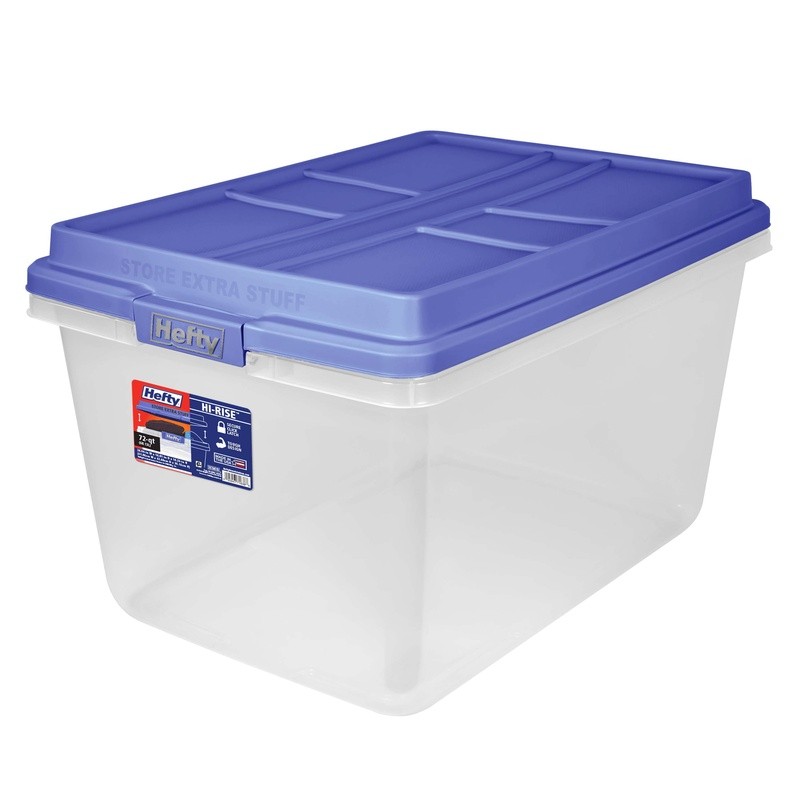 Stackable Clear Storage Bin 72qt Plastic Container W/ Strong Latches Organizing