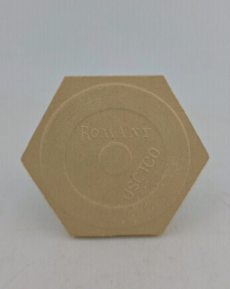 Romany 3" Hex Tile Vtg Ceramic White NOS