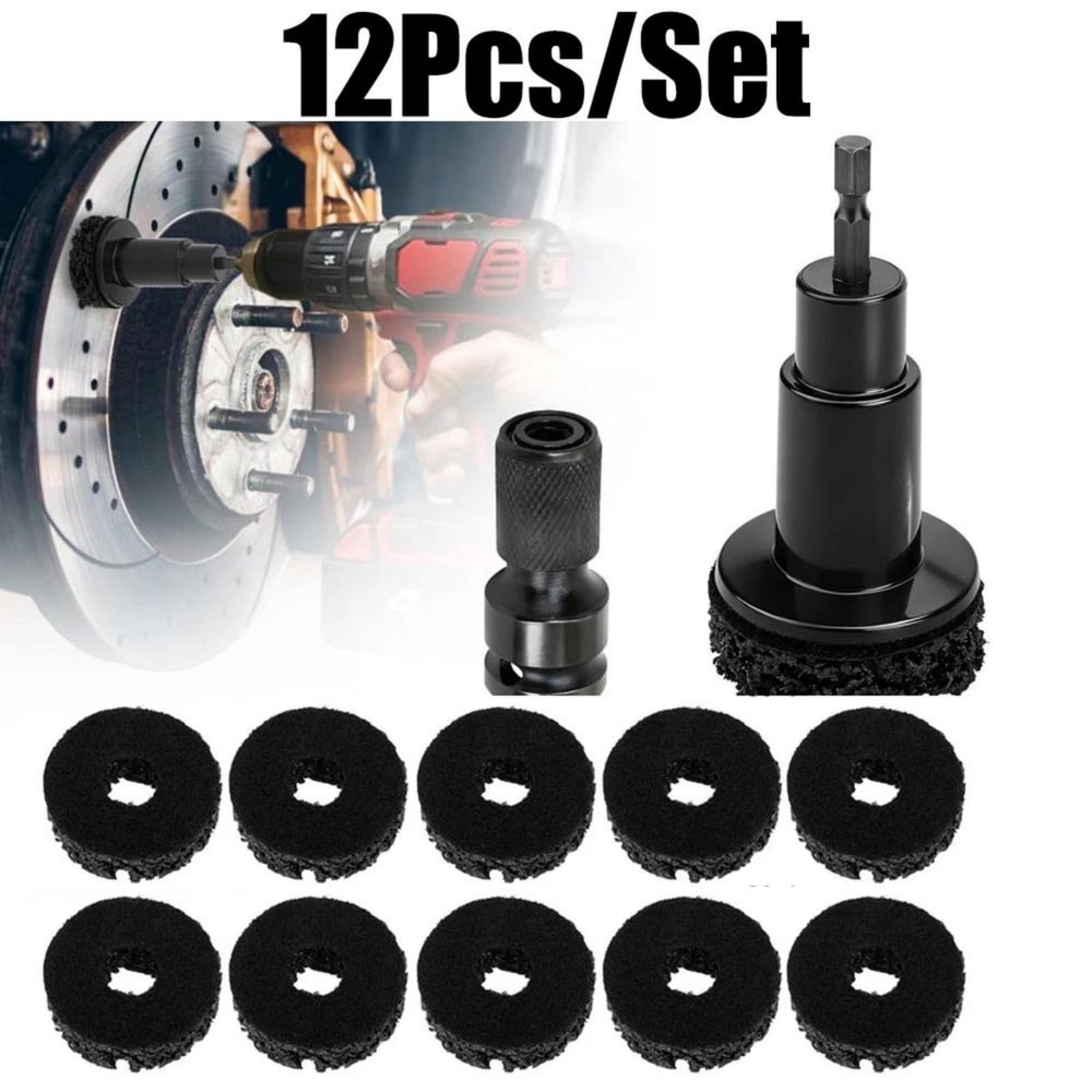 Stud Rust Removal Tool Kit Wheel Hub Cleaner Brake Hub Resurfacing 1/2" Drill