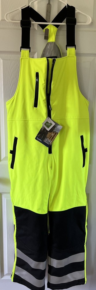 Refridgiwear Bib Overalls Sz Medium Men Fluorescent