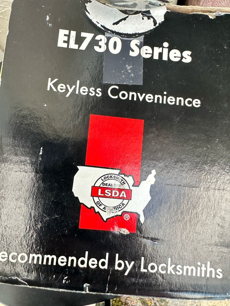 LSDA DEADBOLT ELECTRONIC KEYPAD AND REMOTE CONTROL 107601 - EL730