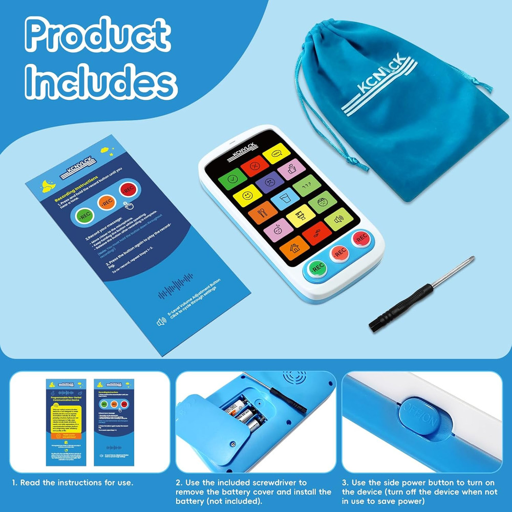 AAC Device for Autism - Non Verbal Communication Tools with Touch-Sensitive Butt