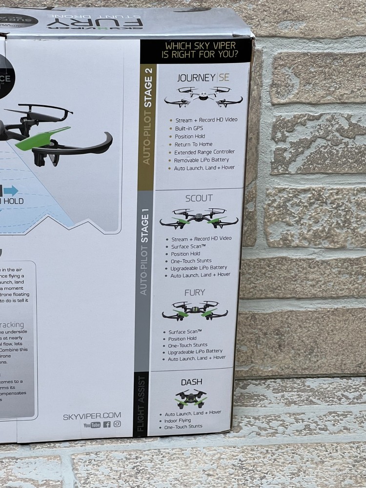 Sky Viper FURY Stunt Drone with Surface Scan NEW
