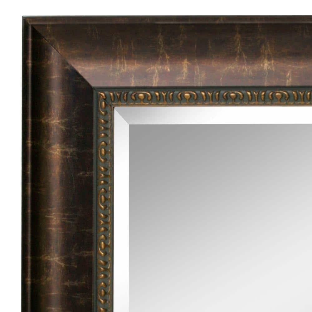 Bathroom Vanity Mirror 31 x 37 in. Framed Rectangular Beveled Edge Bronze Bath