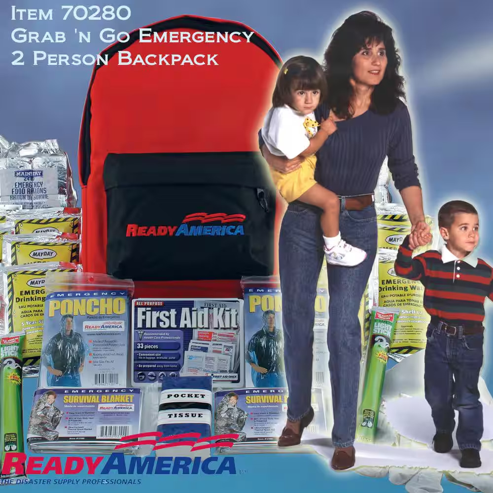 2-Person 3-Day Emergency Kit with Backpack