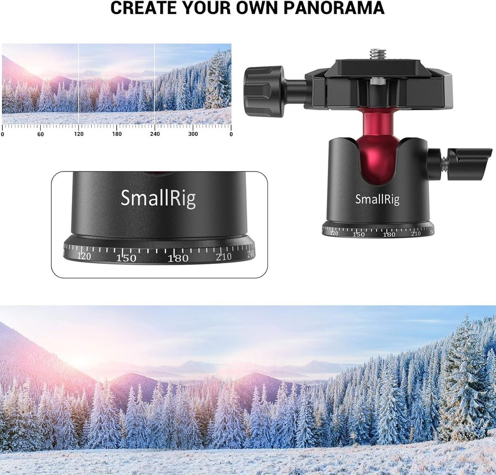 Versatile Mini Ball Head for Cameras & GoPro - Precision Adjustments & Stability