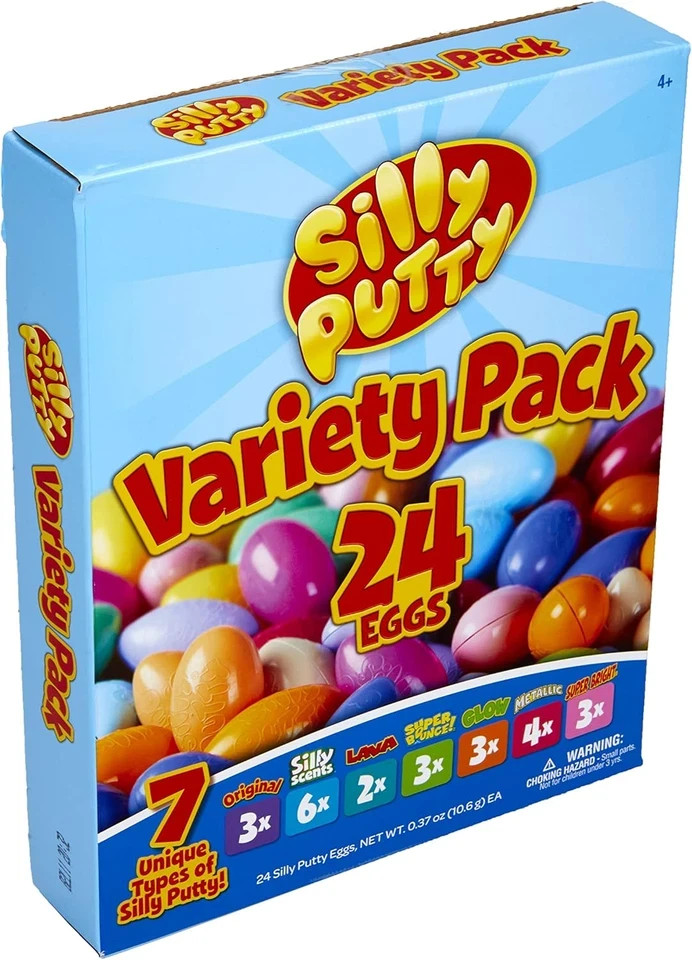 Crayola Silly Putty Bulk Variety Pack (24Ct), Assorted Soft Sensory Putty, Kids
