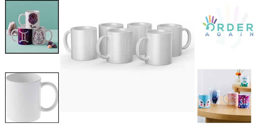 12 Oz White Ceramic Sublimation Mug for Crafting & Custom Printing