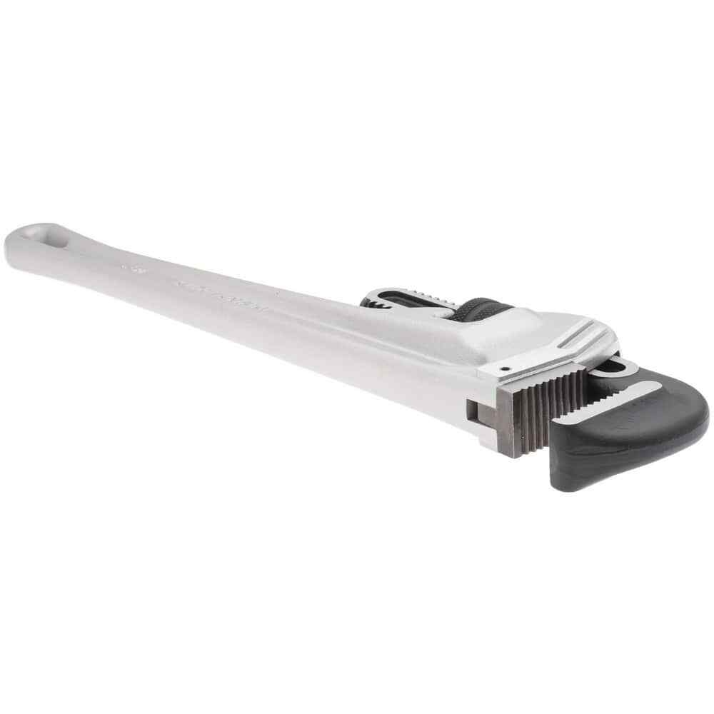 Paramount 18" Aluminum Adjustable Straight Pipe Wrench: 2-1/2" Max Pipe Capacity