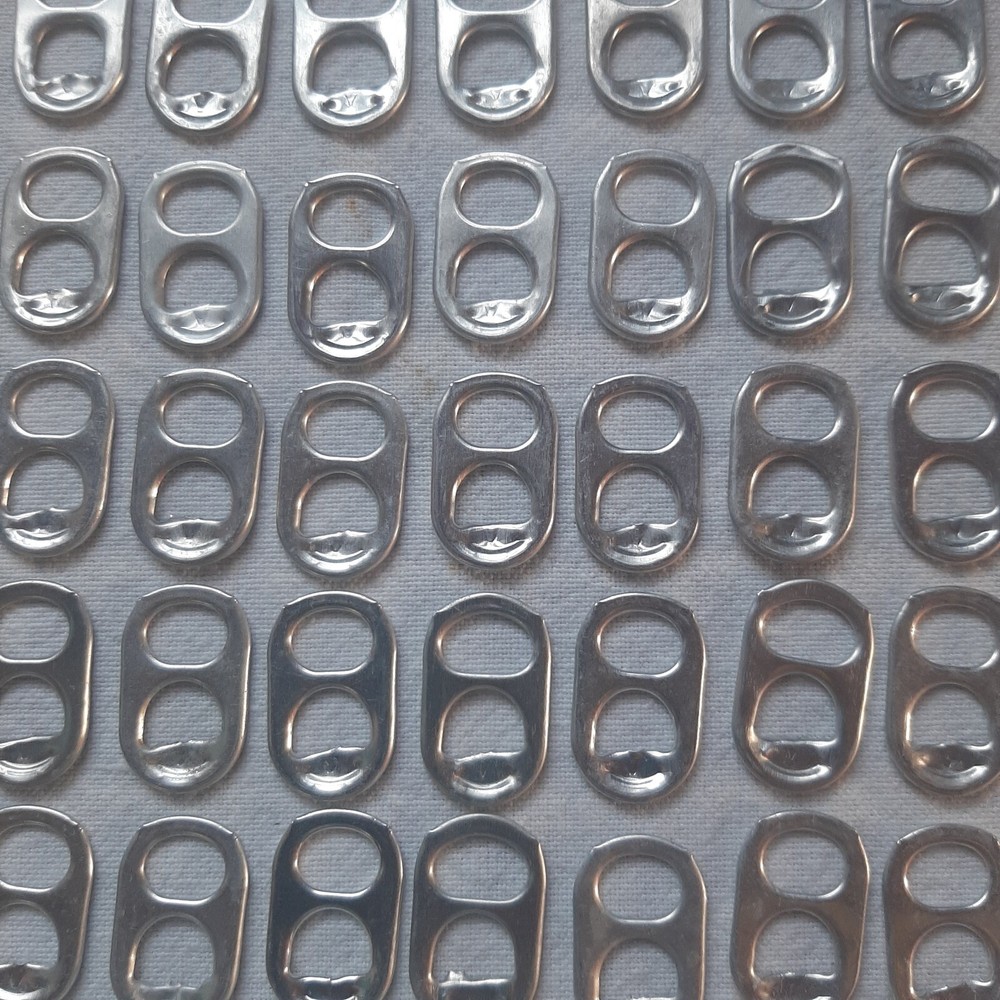 200 Aluminum Can Pull Tabs for Crafts (2-hole rounded) - Soda Tabs, Pop Tabs