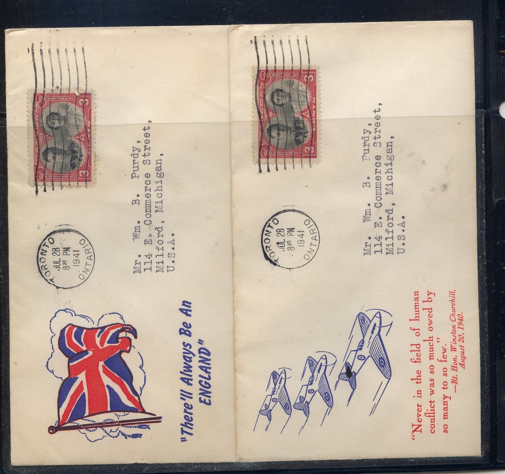 Canada   2  patriotic  covers