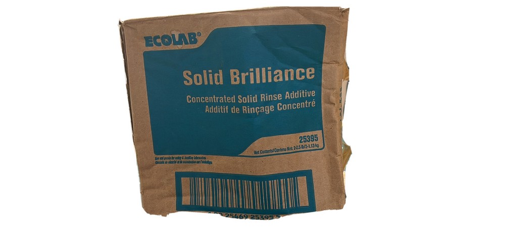 Ecolab Solid Brilliance Concentrated solid rinse additive 2-2.5Lb
