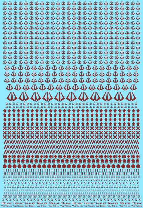 A4 - Red Tridents Transfer Sheet