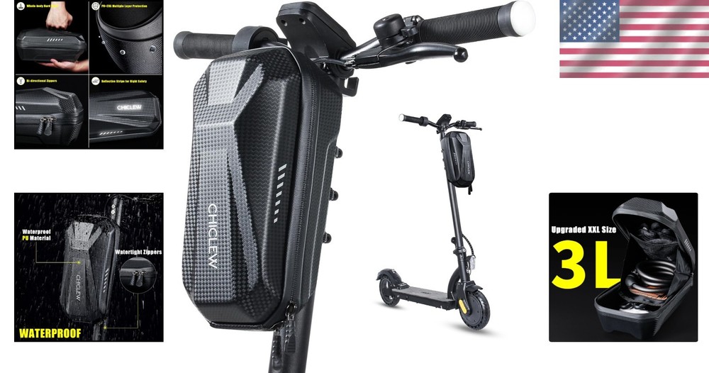 Electric Scooter Storage Bag, Hard-shell Protection./