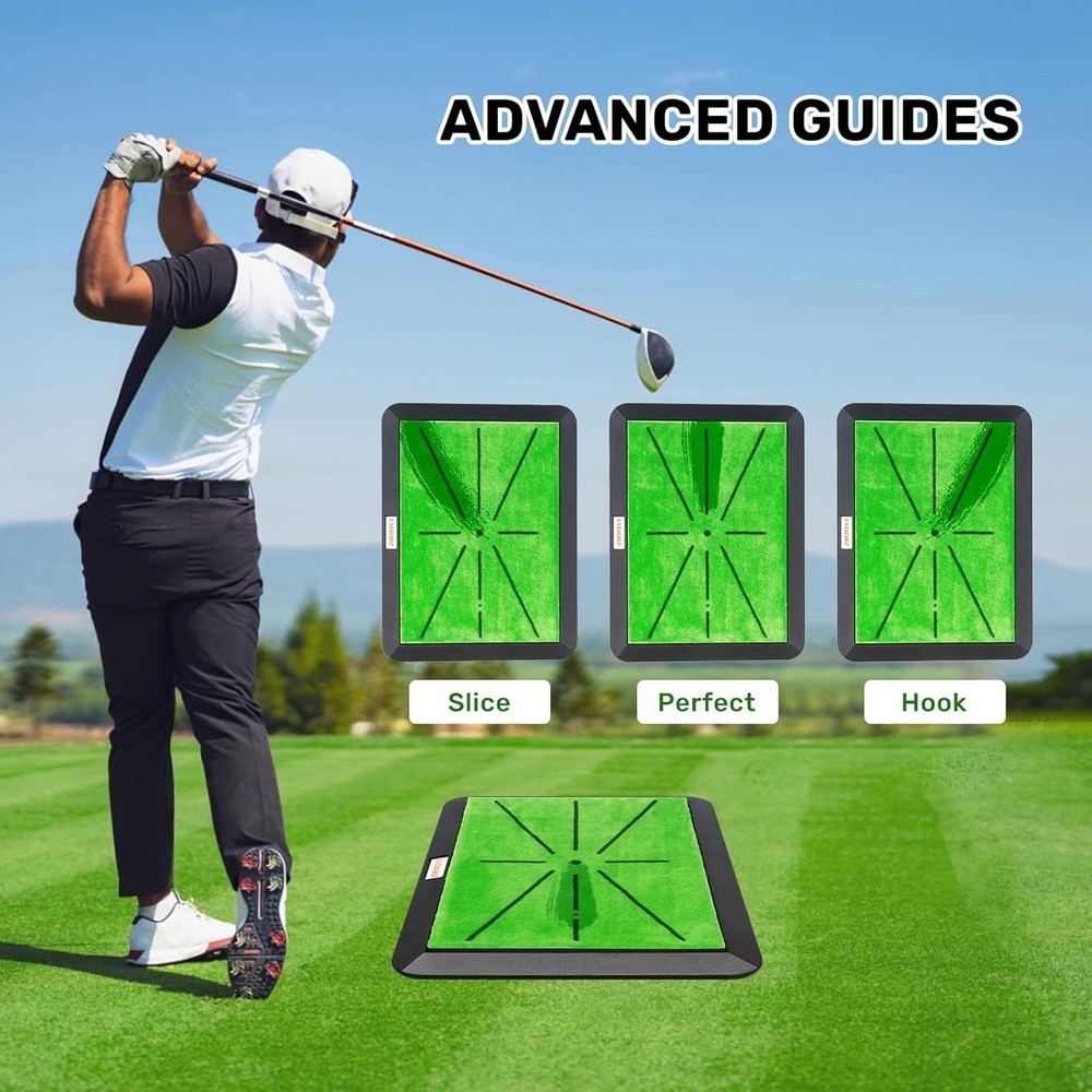 Portable Golf Hitting Mat with Instant Feedback - 3 Versatile Replacement Mats
