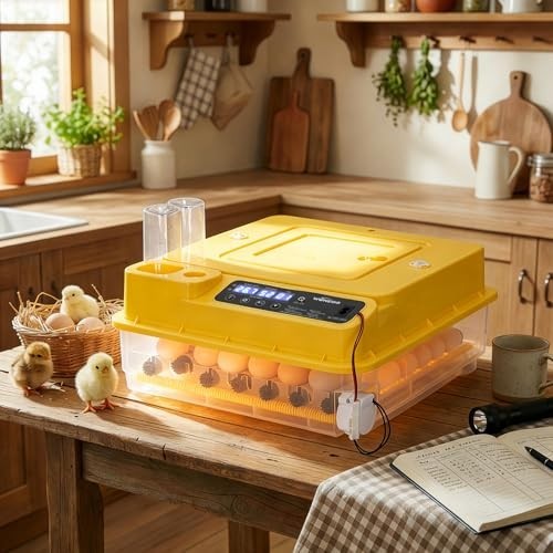 30 Egg Incubator with Humidity Display, Egg Candler, Automatic Egg Turner, for H