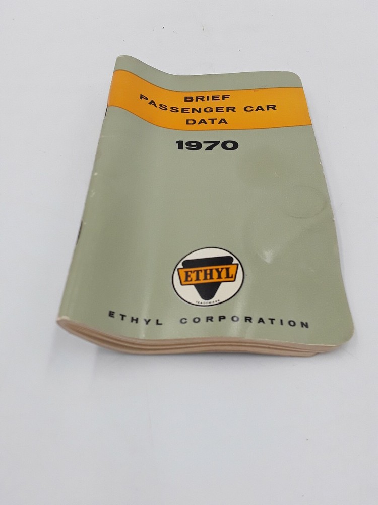 1970 Ethyl Passenger Car Data Manual