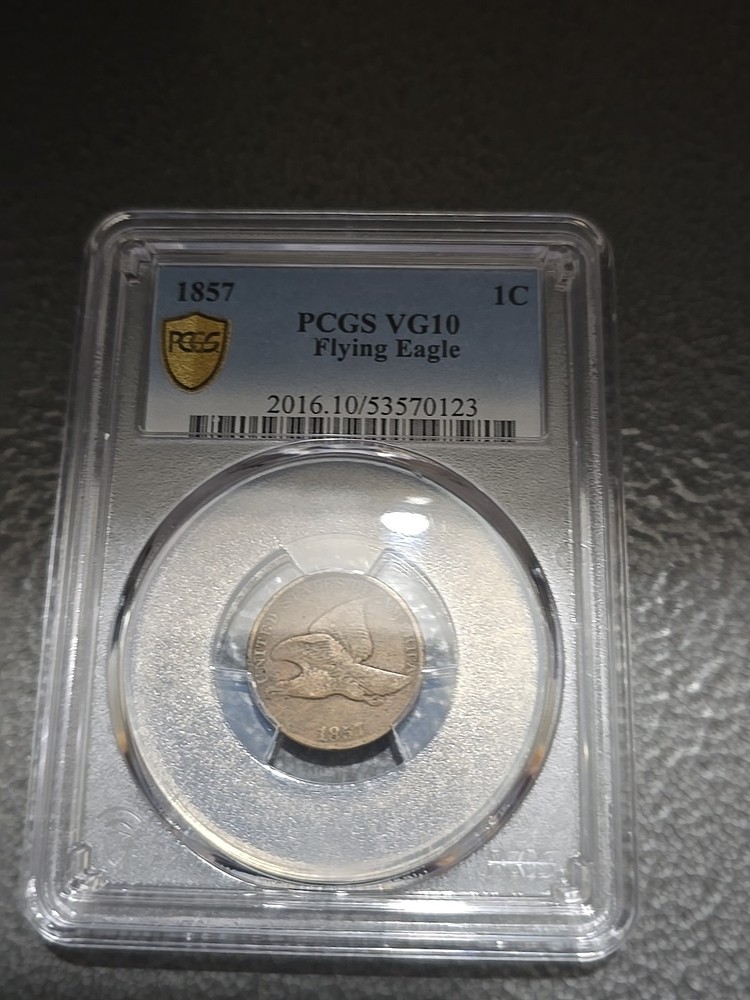 1857 Flying Eagle Cent 1c PCGS VG10