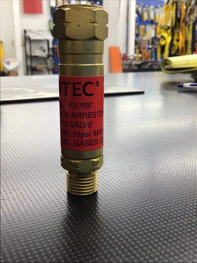 Gentec Flashback Arrestor, Flashback Arrestor Regulator Bushing Adapter, FA7RF