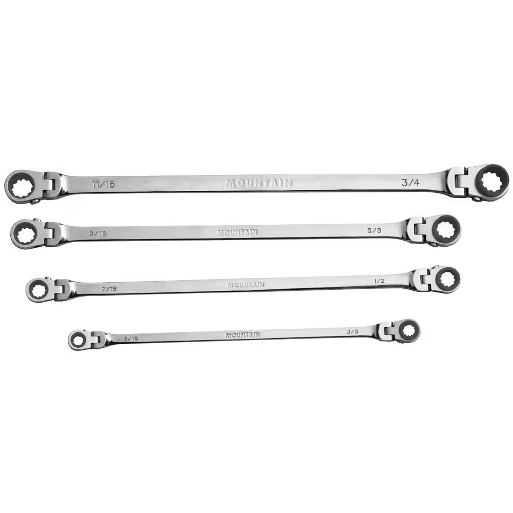 Sae Flexible Reversible Ratcheting Wrench (4-Piece)