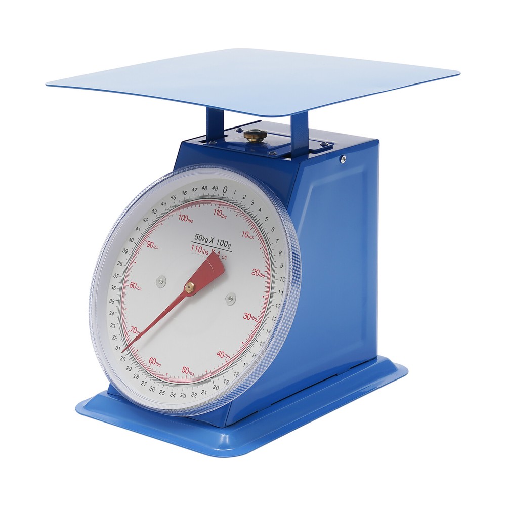 110-LBS Heavy Duty Mechanical Kitchen Scale with Large Dial & Durable Design