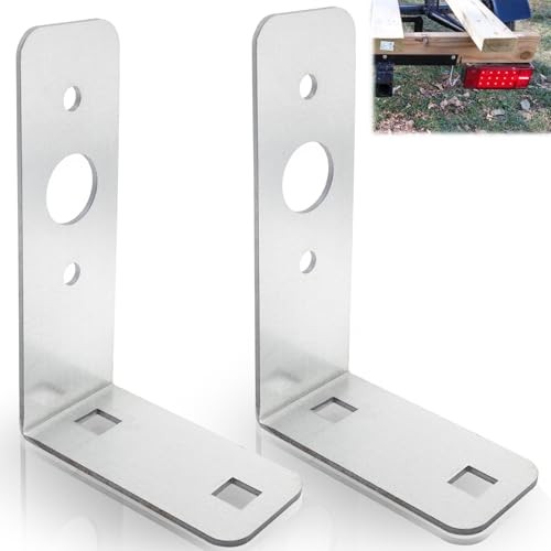 2 Pcs Trailer Light Brackets L Shape Tail Light Mounting Bracket Galvanized L
