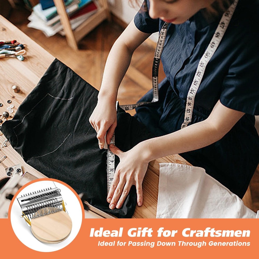 Darning Loom Small Type Weave Tool Quickly Mini Convenient 14 Hooks, wooden