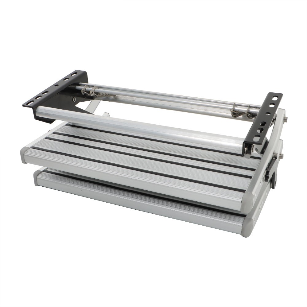 Labwork Aluminum 2 Step Pull Out Retractable 21.65''W Steps Stair Anti-Slip
