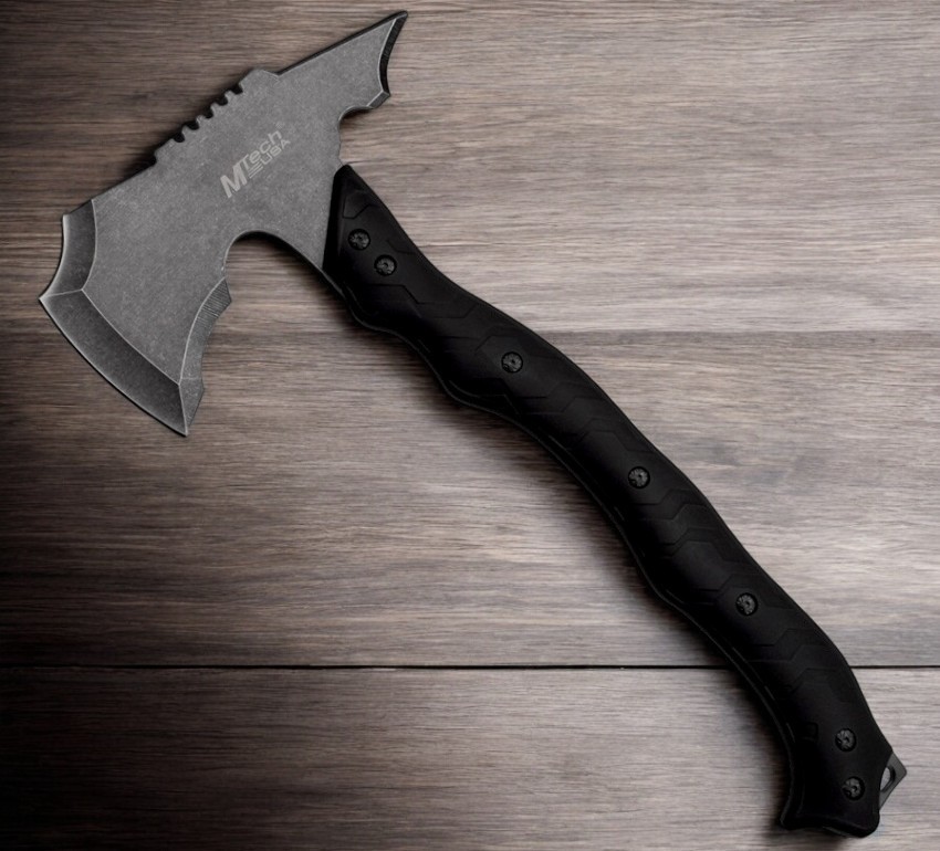 15" MTECH COMBAT TOMAHAWK THROWING AXE BATTLE Hatchet Stonewashed Hunting Blade