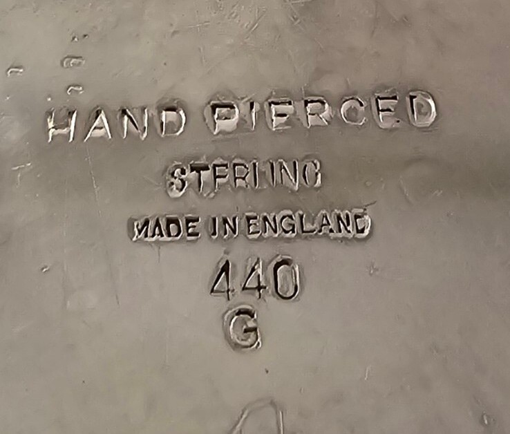 Vintage solid sterling silver Fruit bowl . Sheffield 1962 . By Viner's Ltd