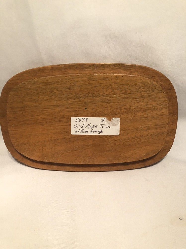 Bear Trivet Solid Maple Wood.