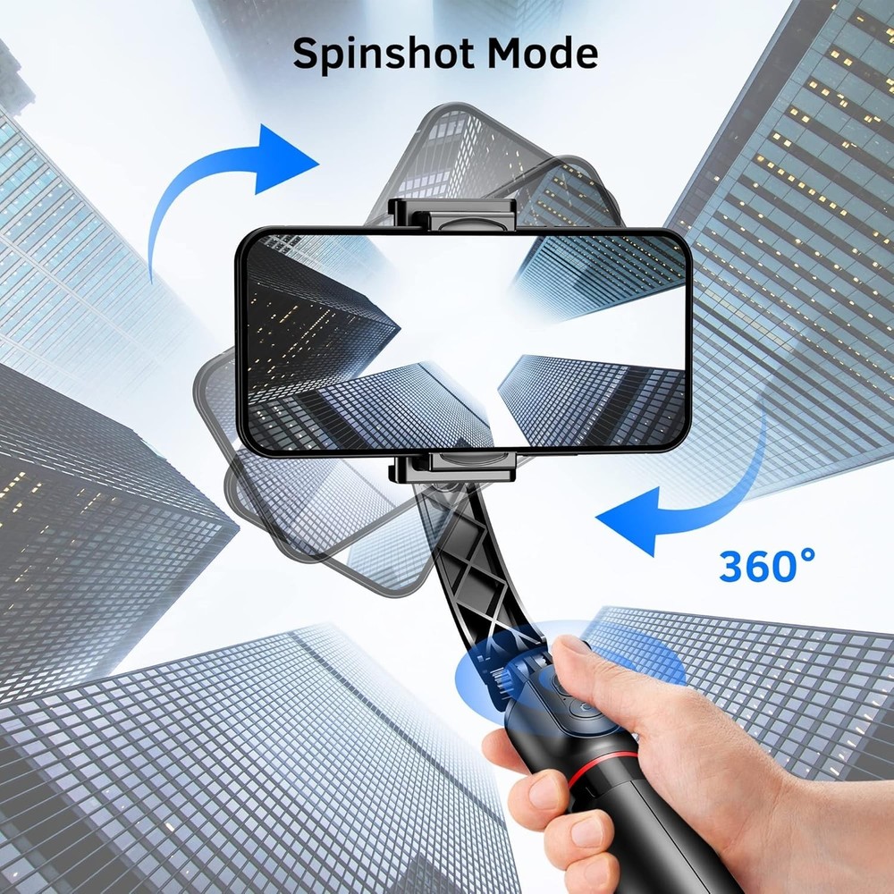 3-in-1 Selfie Stick Tripod Gimbal Stabilizer, Wireless Remote iphone, android