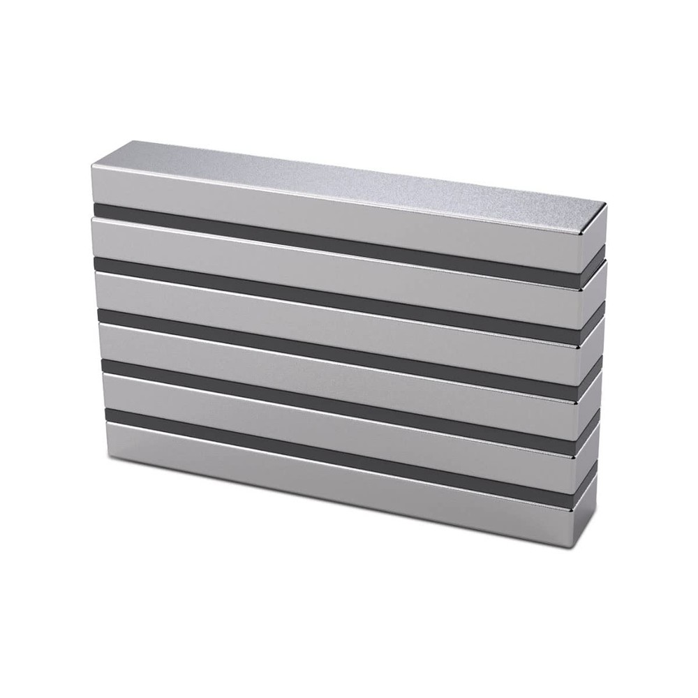 Powerful N52 Neodymium Bar Magnets, Rare Earth Magnets Rectangular Silver (60...