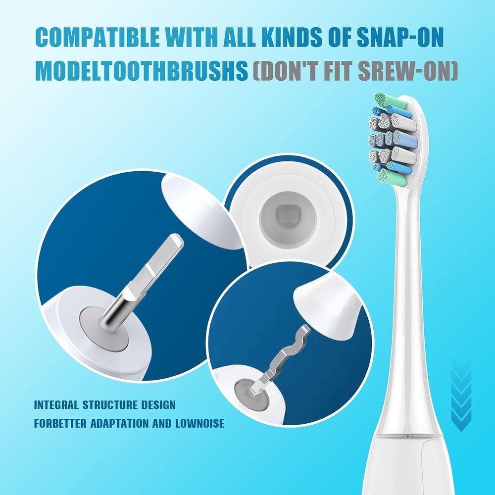 Replacement Toothbrush Heads for Philips Sonicare：8 Pack Soft Replacement Electr