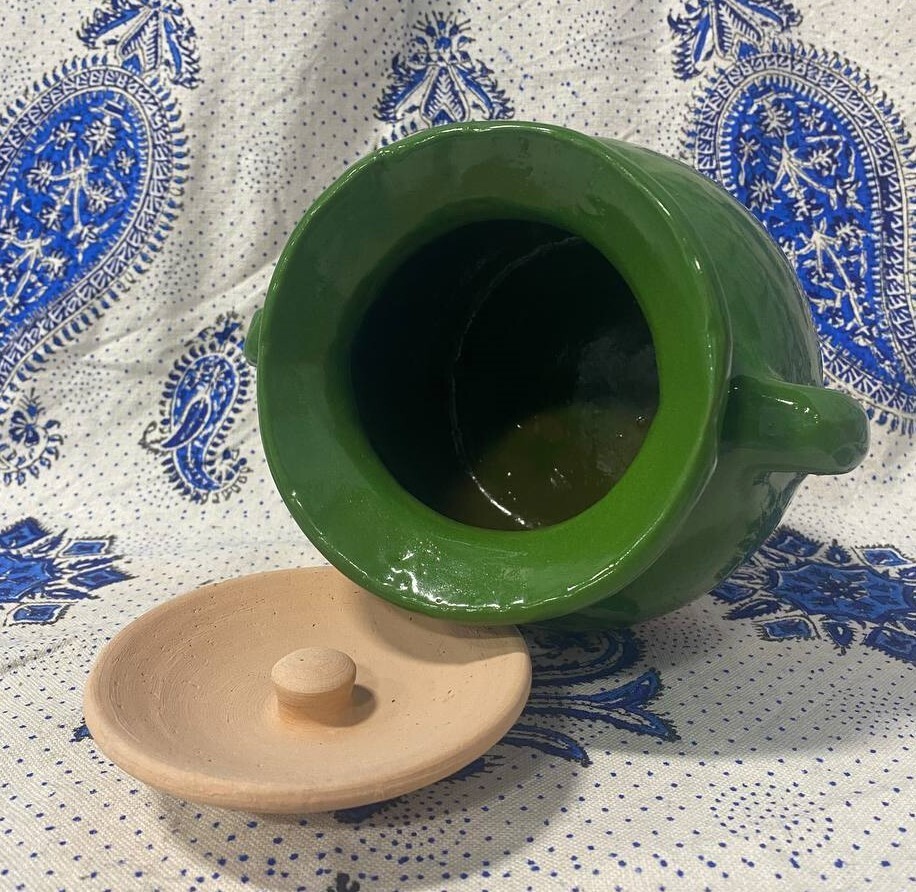 Dizi Abgoosht Sofali Pottery Clay Pot دیزی سفالی لعابدار 6 نفره با گوشت کوب